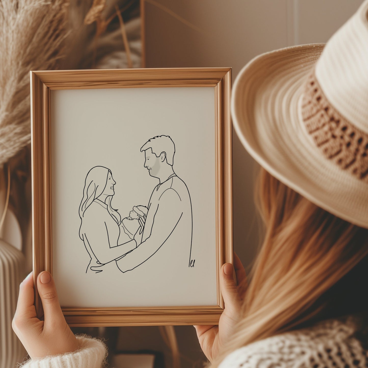 Minimalist Line Custom Portrait (6 day turnaround time)