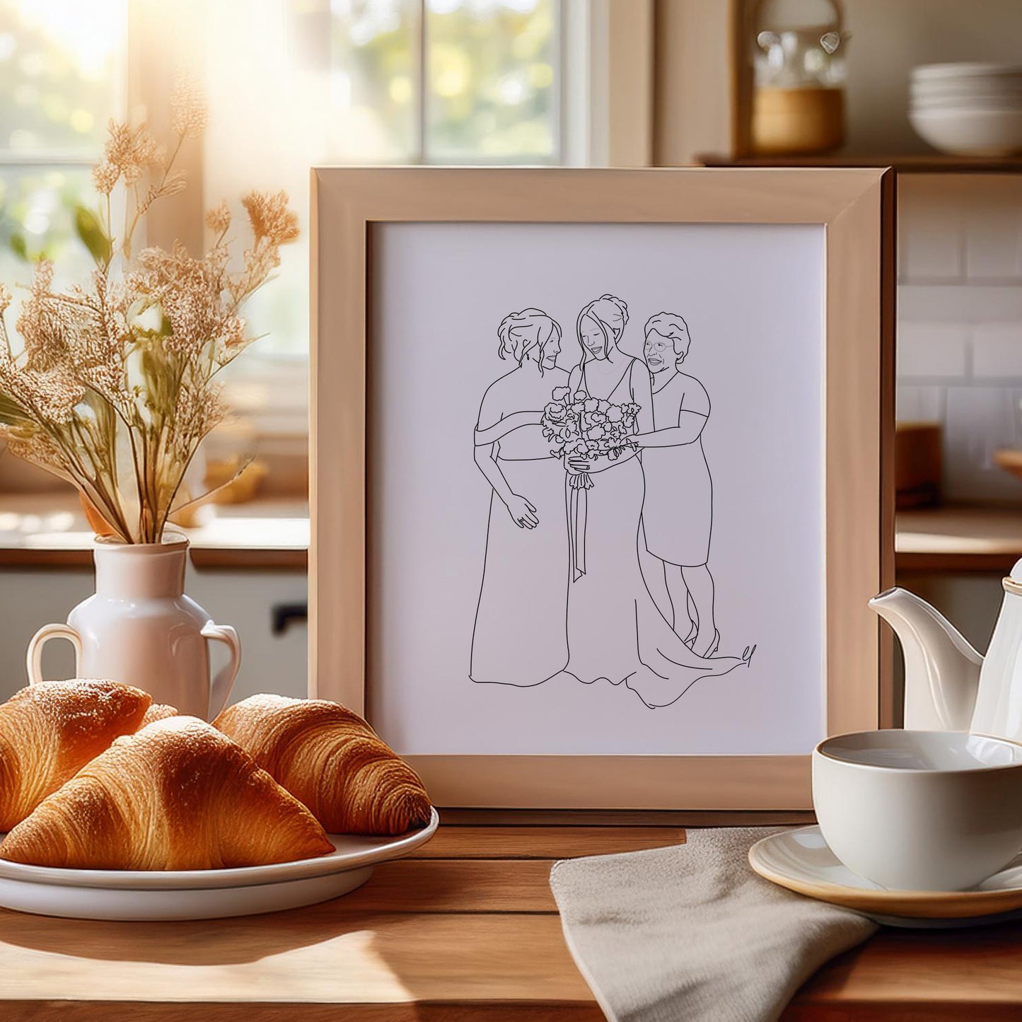 Minimalist Line Custom Portrait (6 day turnaround time)