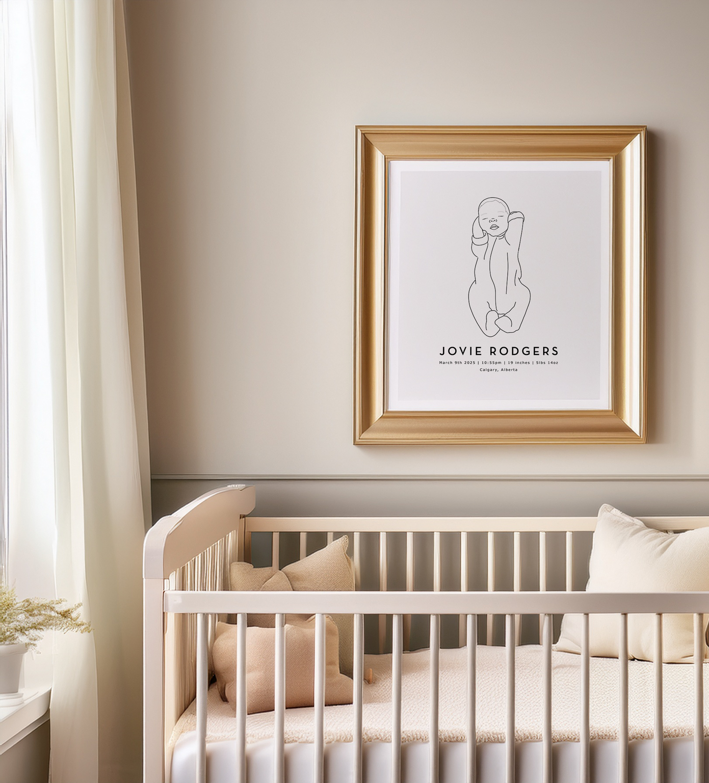 Personalized Baby Stats Portrait (24-48 hour turnaround time)