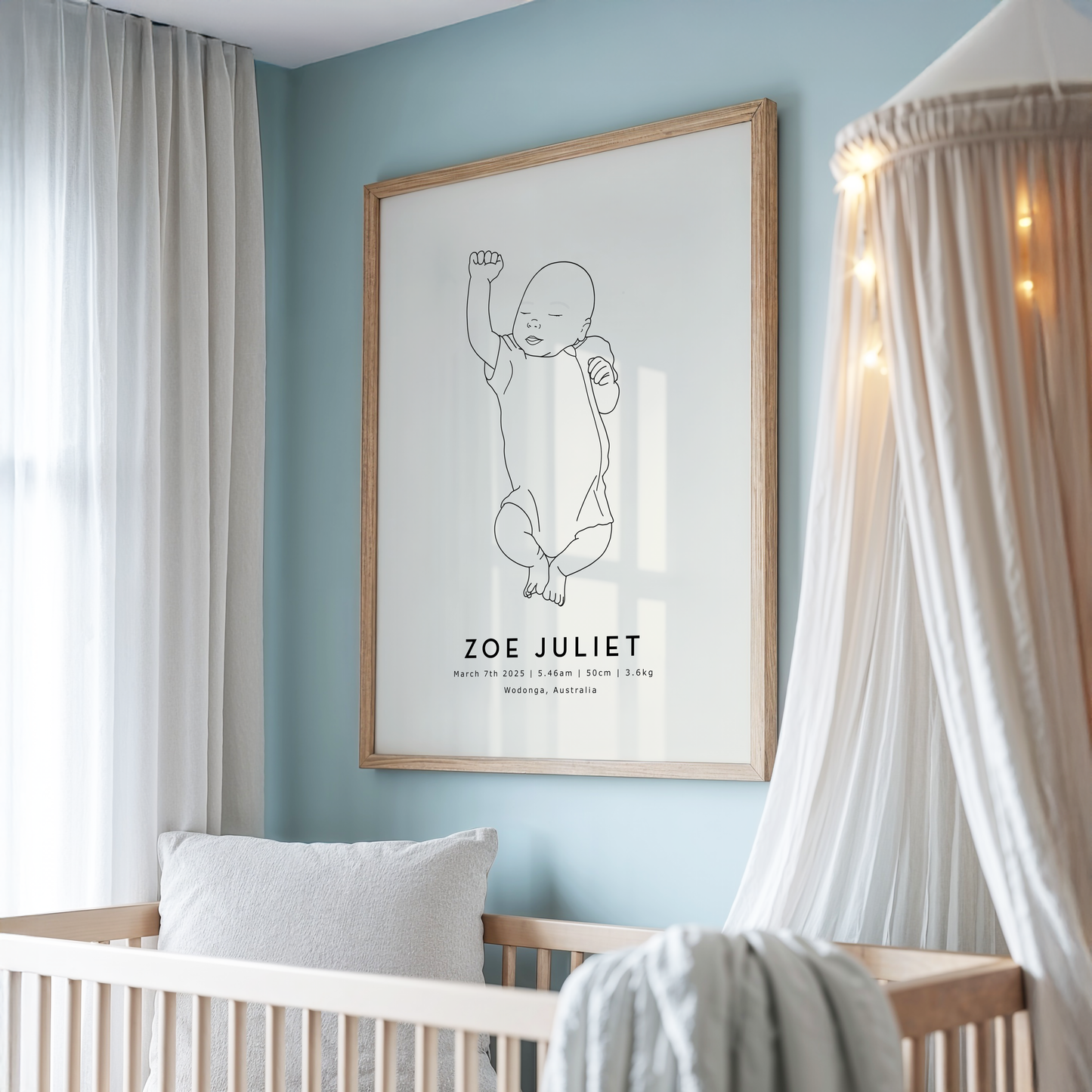 Personalized Baby Stats Portrait (24-48 hour turnaround time)
