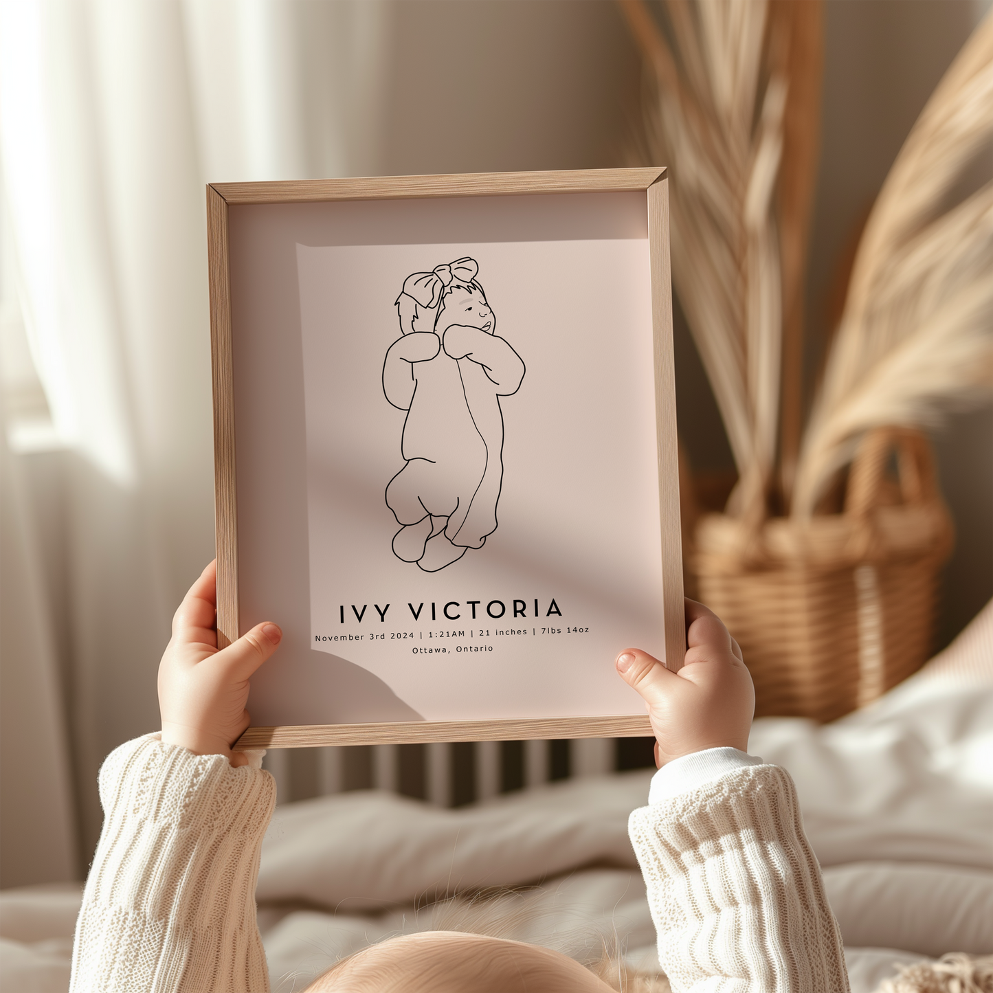 Personalized Baby Stats Portrait (24-48 hour turnaround time)