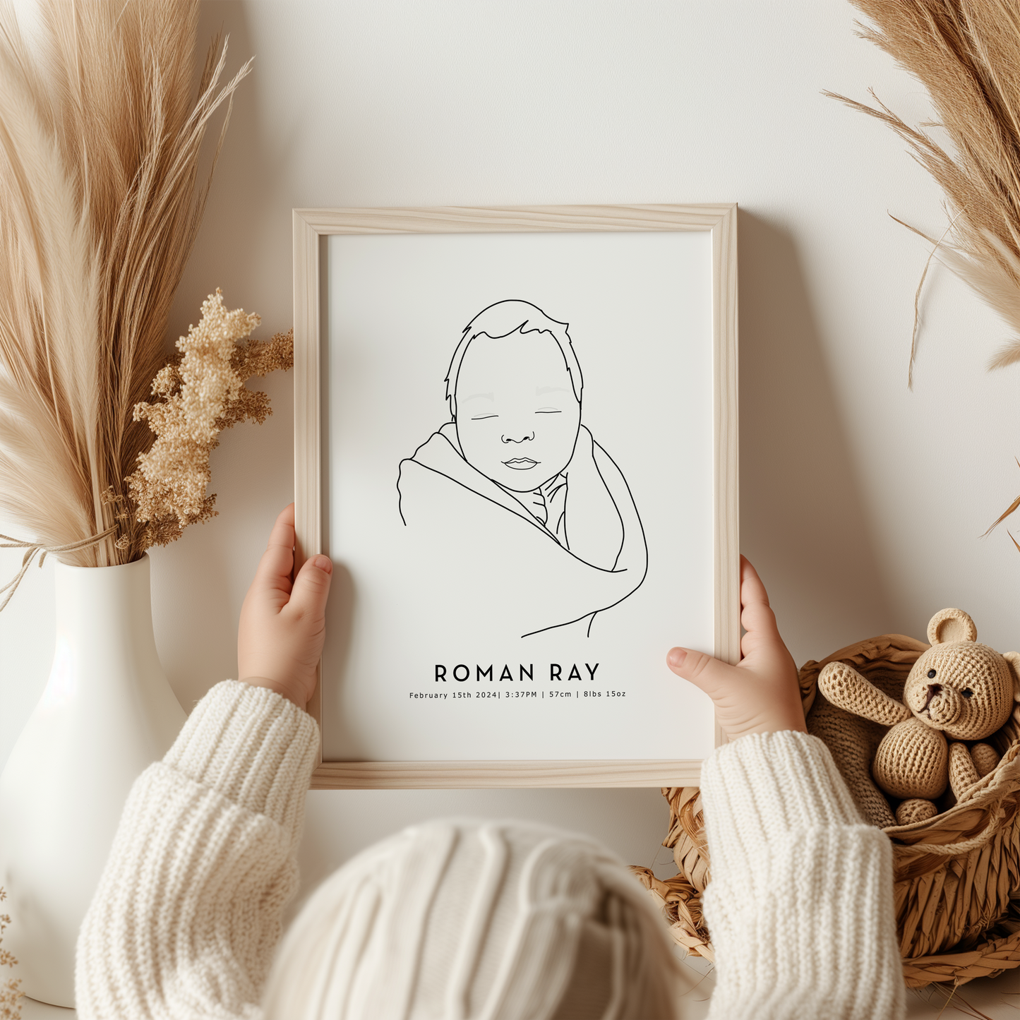 Personalized Baby Stats Portrait (24-48 hour turnaround time)