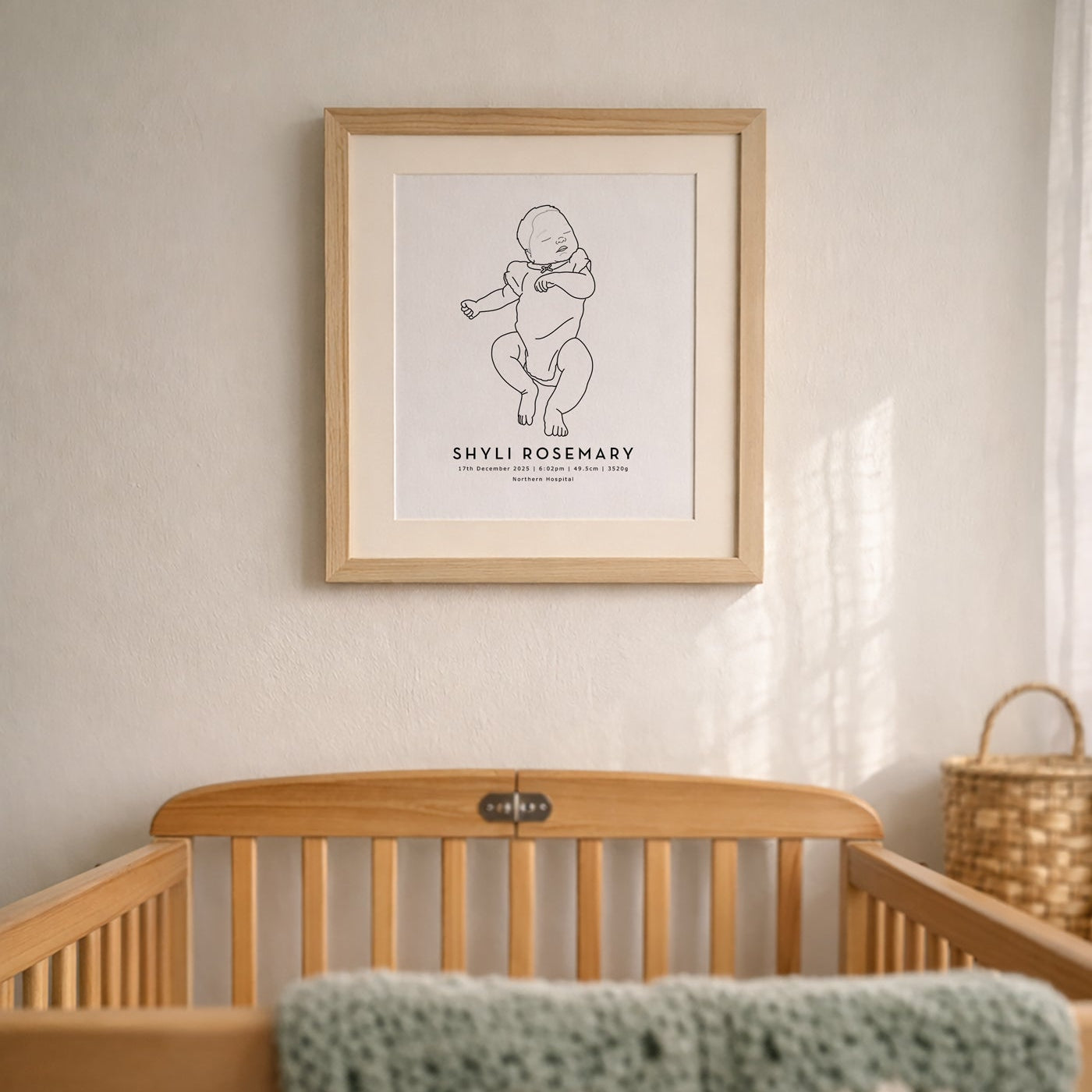 Personalized Baby Stats Portrait