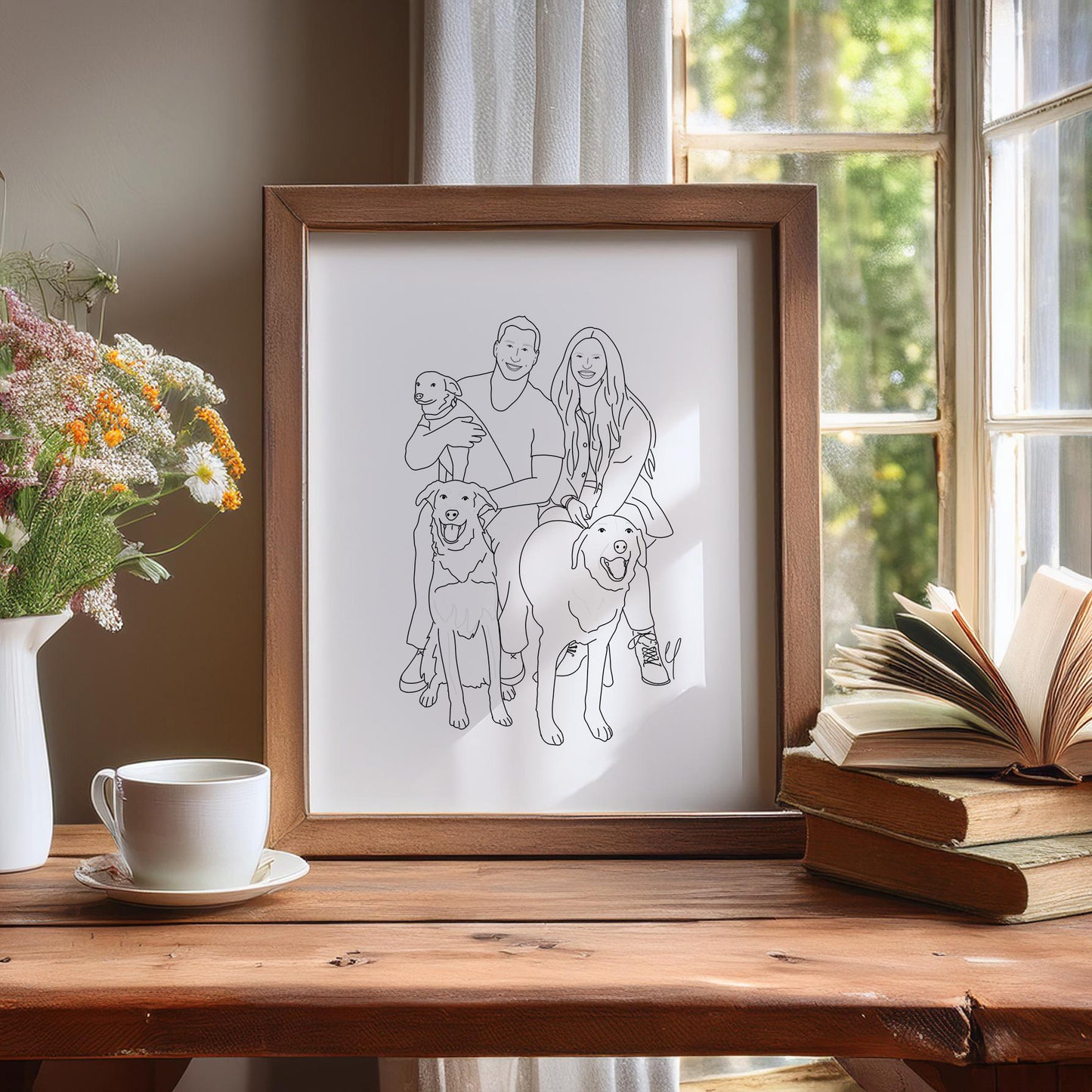 Minimalist Line Custom Portrait (6 day turnaround time)