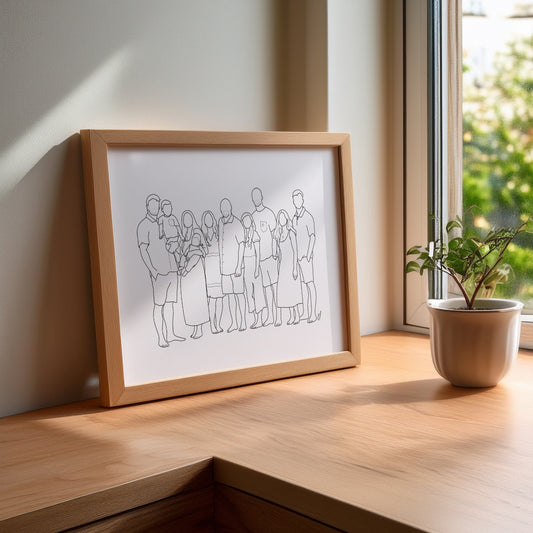 Faceless Line Custom Portrait (48 hour turnaround time)