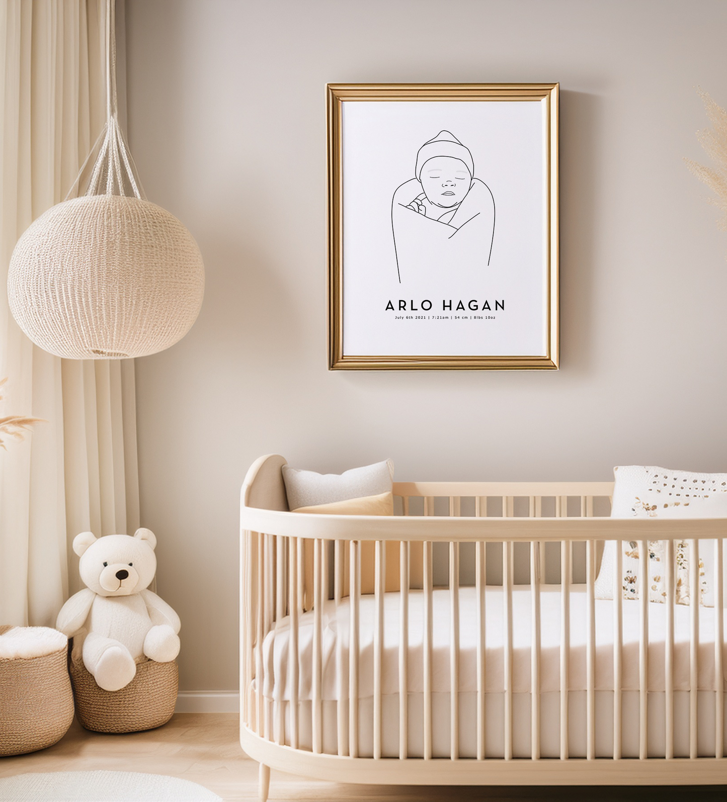 Personalized Baby Stats Portrait (24-48 hour turnaround time)
