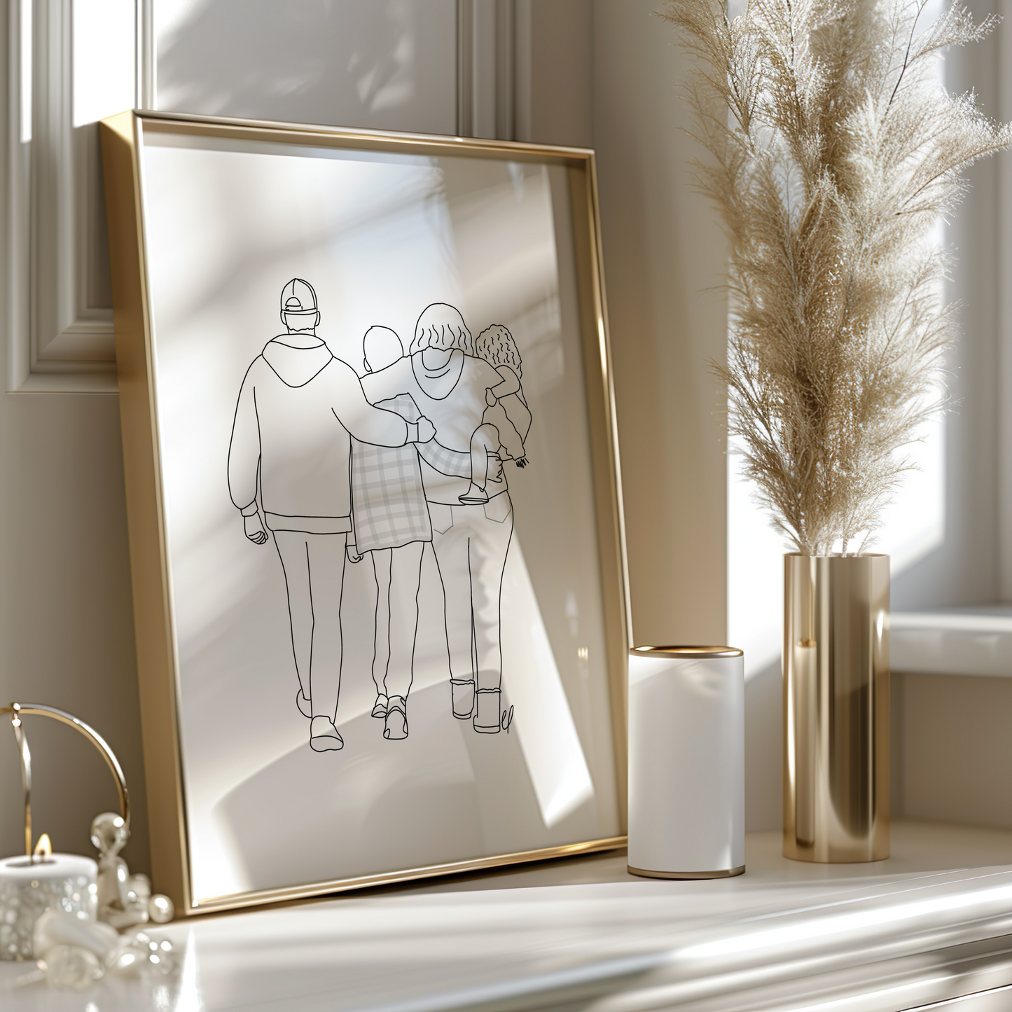 Minimalist Line Custom Portrait (6 day turnaround time)