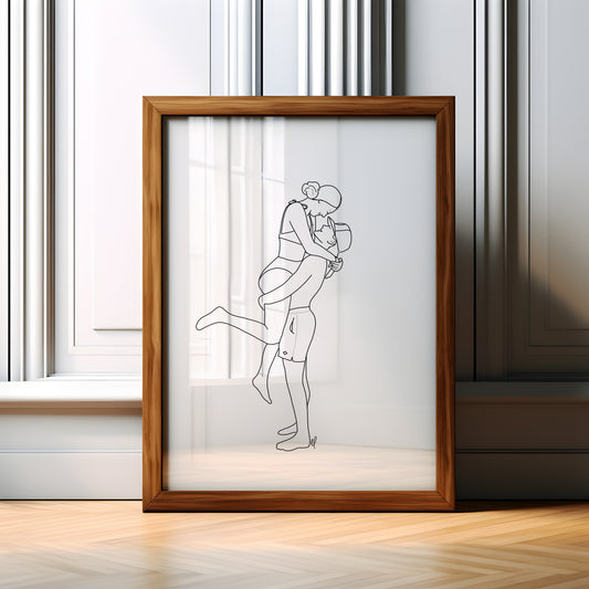 Minimalist Line Custom Portrait | 3-4 day turnaround time