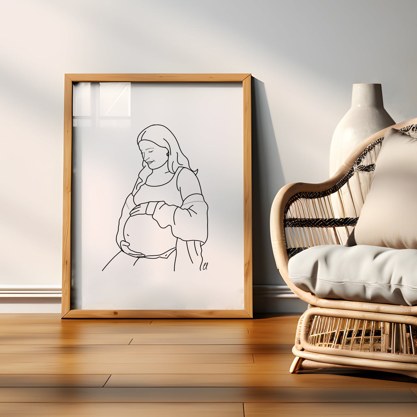 Minimalist Line Custom Portrait (6 day turnaround time)