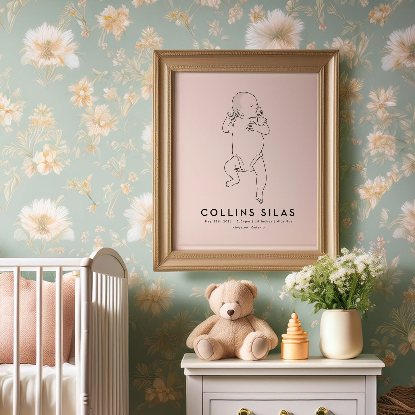 Personalized Baby Stats Portrait - 24-48 hour turnaround time