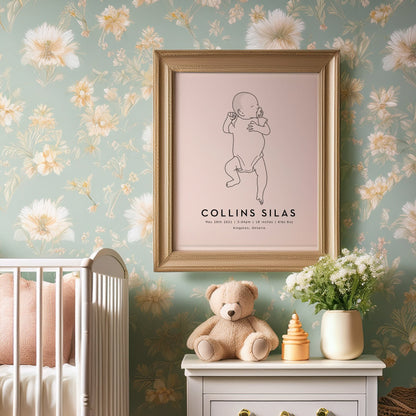 Personalized Baby Stats Portrait - 24-48 hour turnaround time