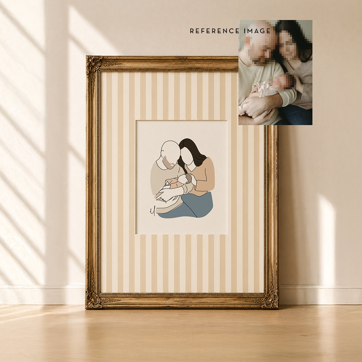 Faceless Line Custom Portrait - 48 hour turnaround time