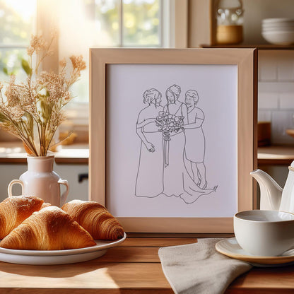 Minimalist Line Custom Portrait (6 day turnaround time)