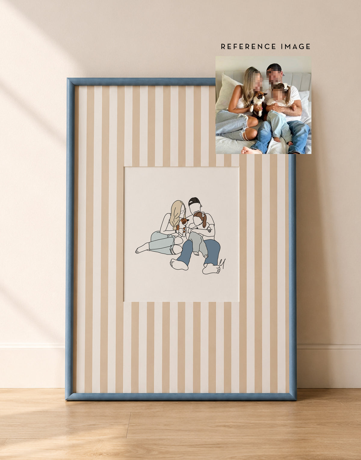 Faceless Line Custom Portrait - 48 hour turnaround time