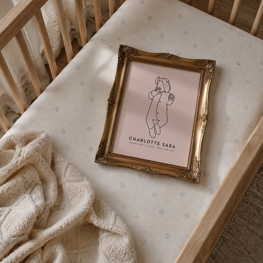 Personalized Baby Stats Portrait