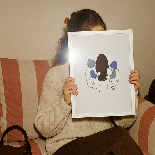 Faceless Line Custom Portrait - 48 hour turnaround time