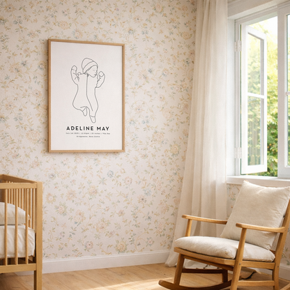 Personalized Baby Stats Portrait - 24-48 hour turnaround time