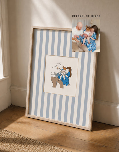 Faceless Line Custom Portrait - 48 hour turnaround time