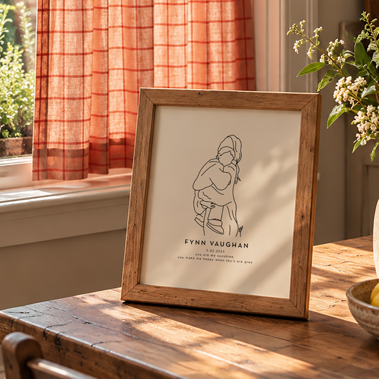 Personalized Mama & Child Portrait - 24 hour turnaround time