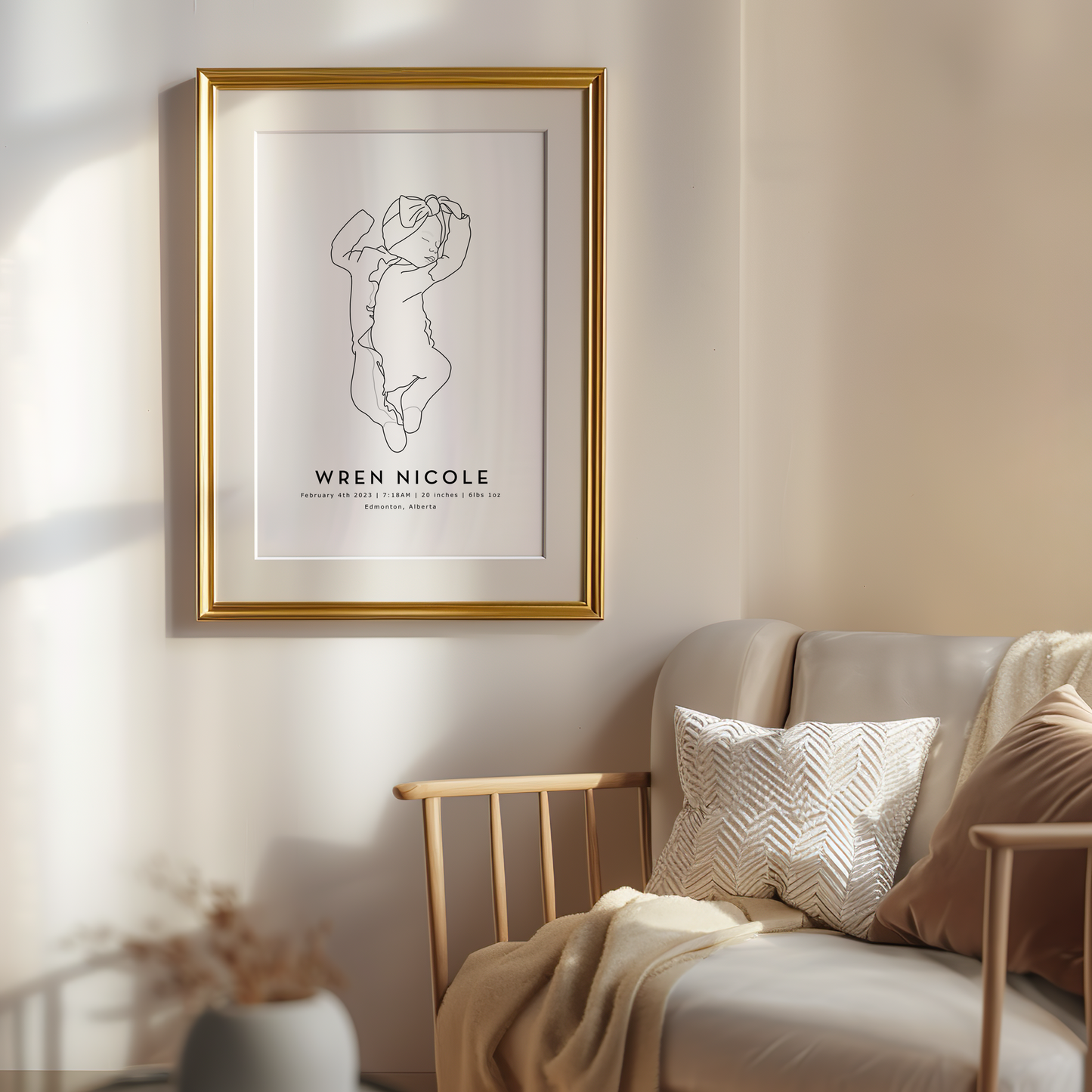 Personalized Baby Stats Portrait (24-48 hour turnaround time)