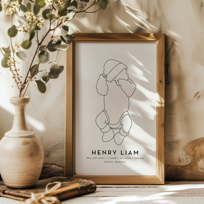 Personalized Baby Stats Portrait (24-48 hour turnaround time)