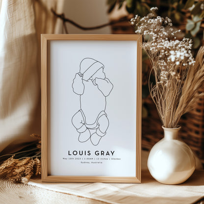 Personalized Baby Stats Portrait (24-48 hour turnaround time)