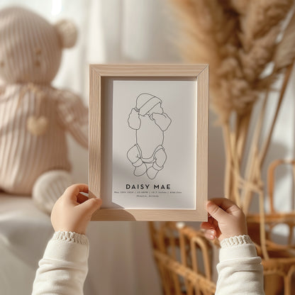 Personalized Baby Stats Portrait (24-48 hour turnaround time)