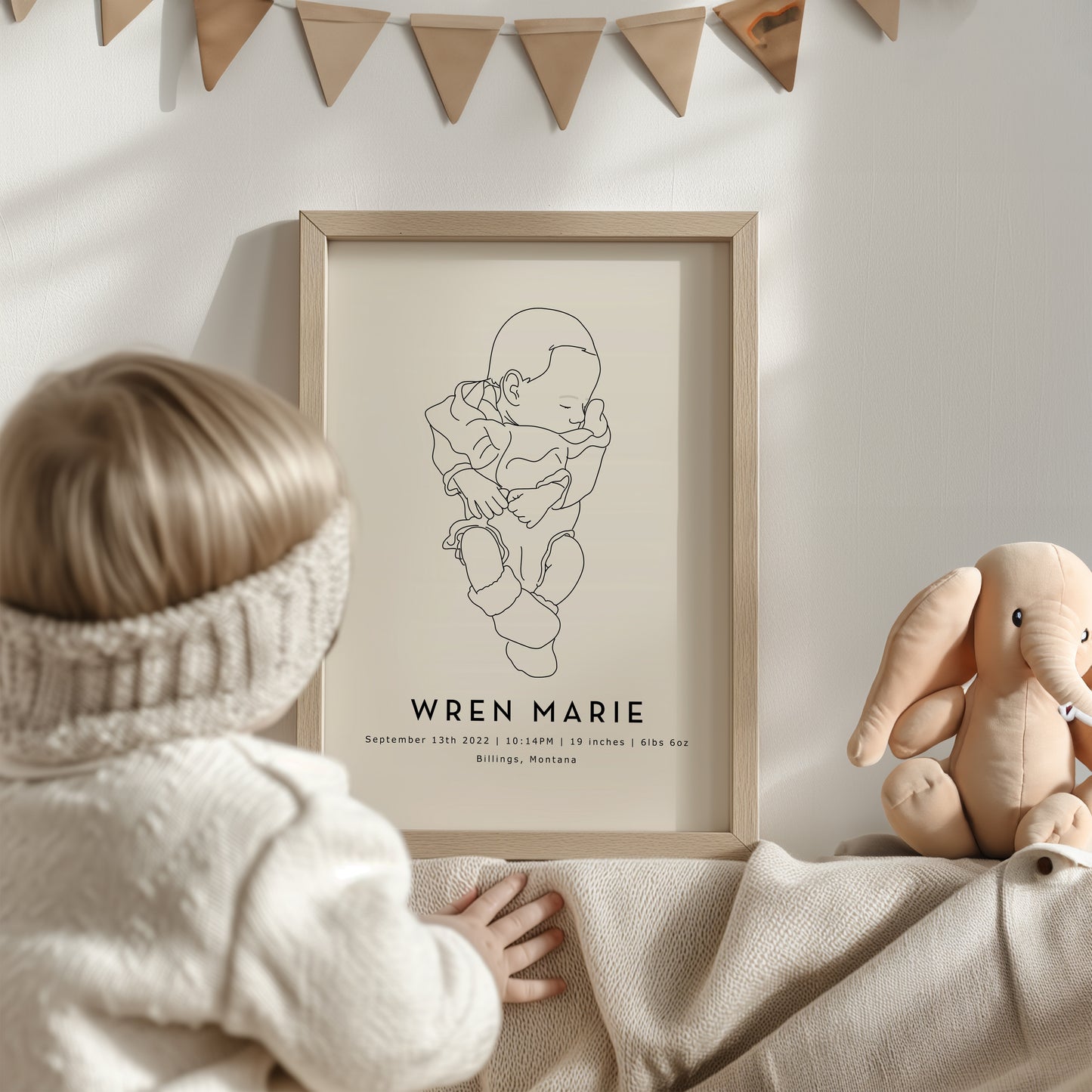 Personalized Baby Stats Portrait (24-48 hour turnaround time)