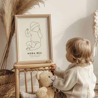 Personalized Baby Stats Portrait (24-48 hour turnaround time)
