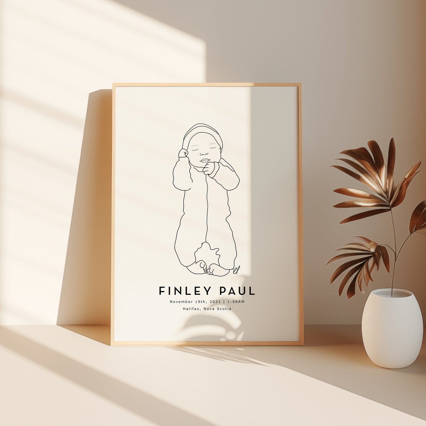 Personalized Baby Stats Portrait (24-48 hour turnaround time)