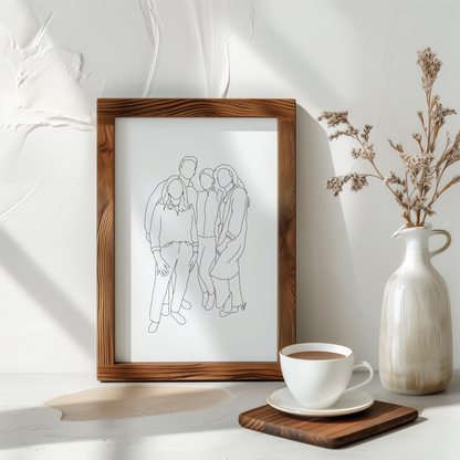 Faceless Line Custom Portrait (48 hour turnaround time)