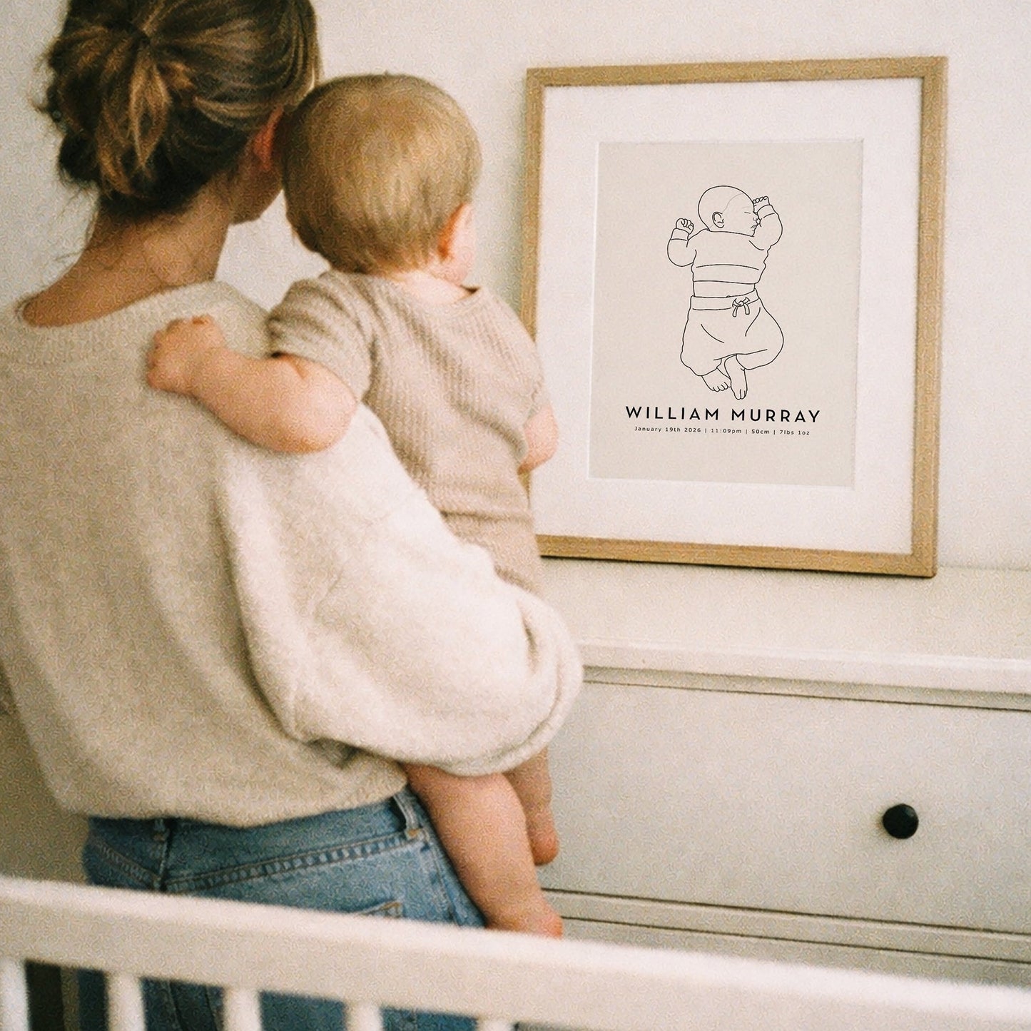 Personalized Baby Stats Portrait