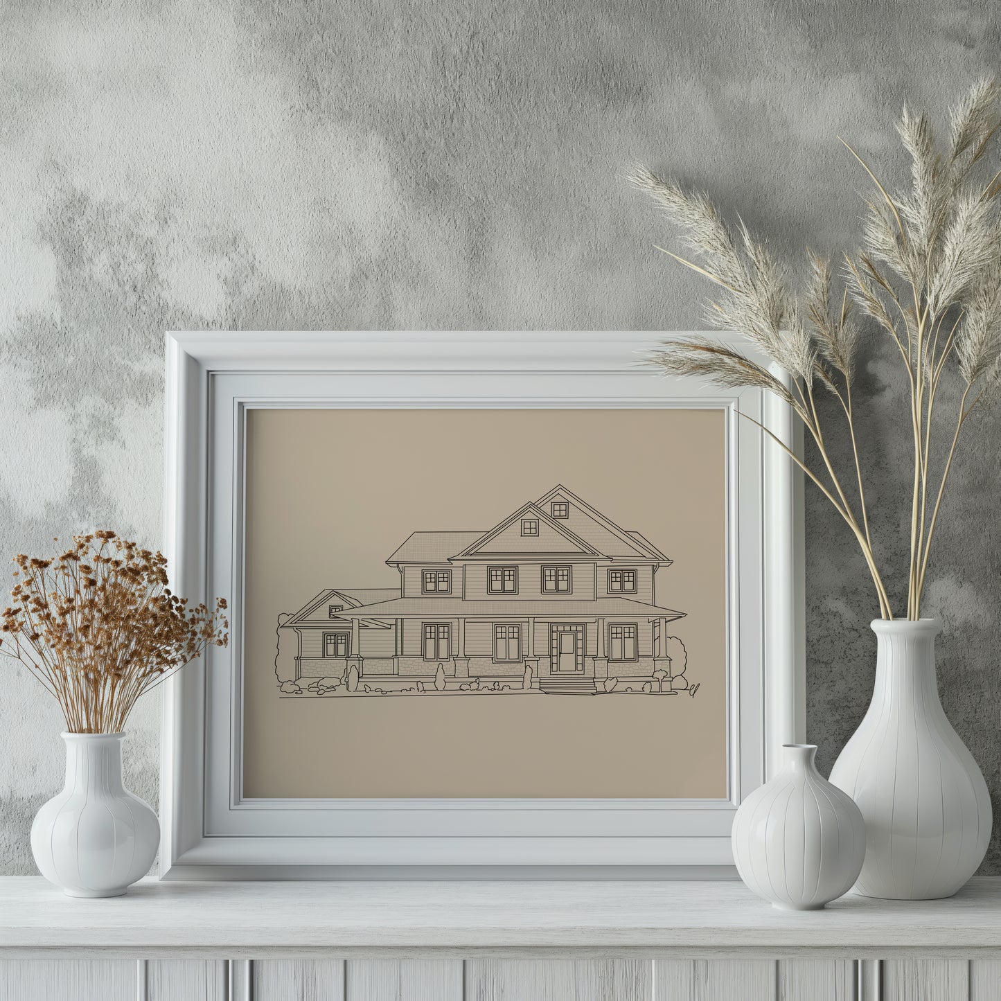 Minimalist Line Custom Portrait (6 day turnaround time)