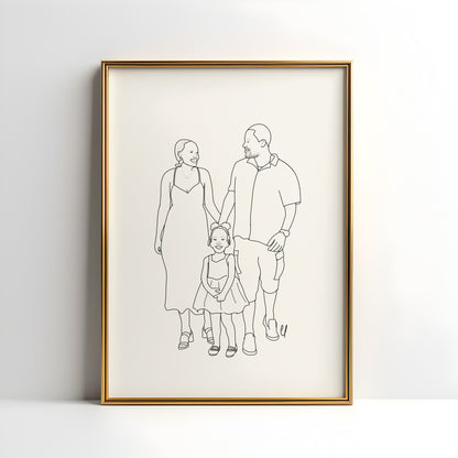 Minimalist Line Custom Portrait (6 day turnaround time)