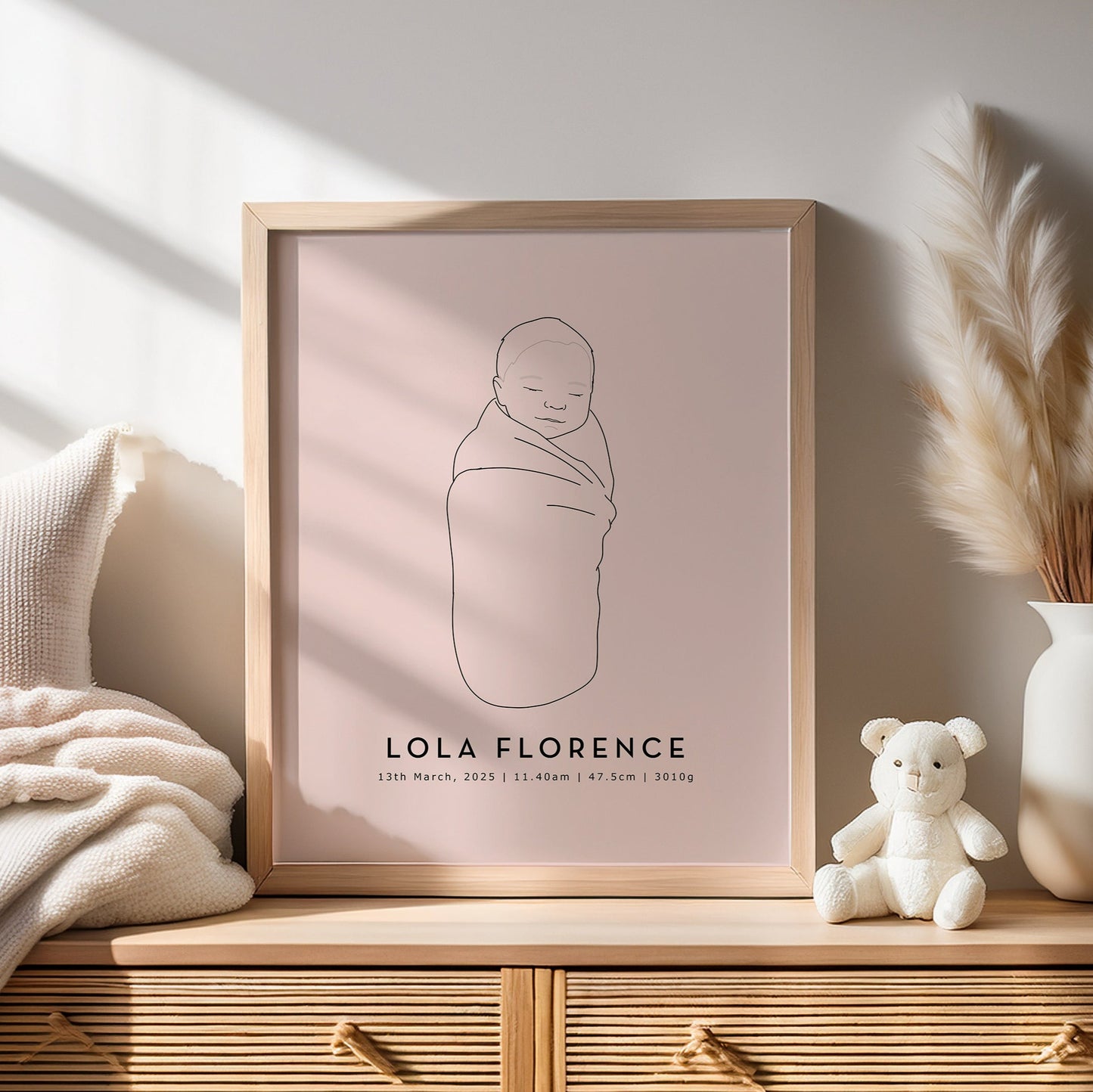 Personalized Baby Stats Portrait (24-48 hour turnaround time)