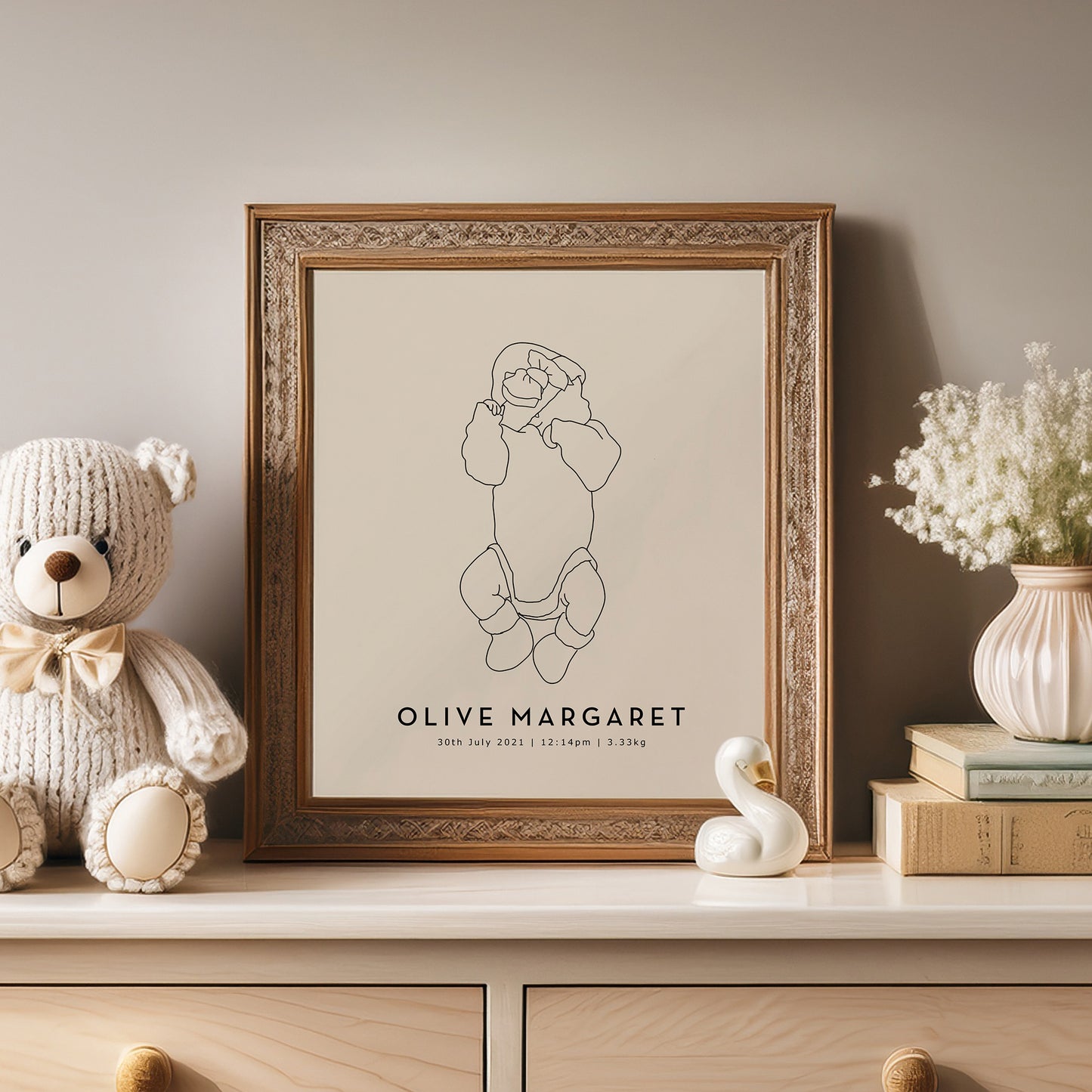 Personalized Baby Stats Portrait (24-48 hour turnaround time)