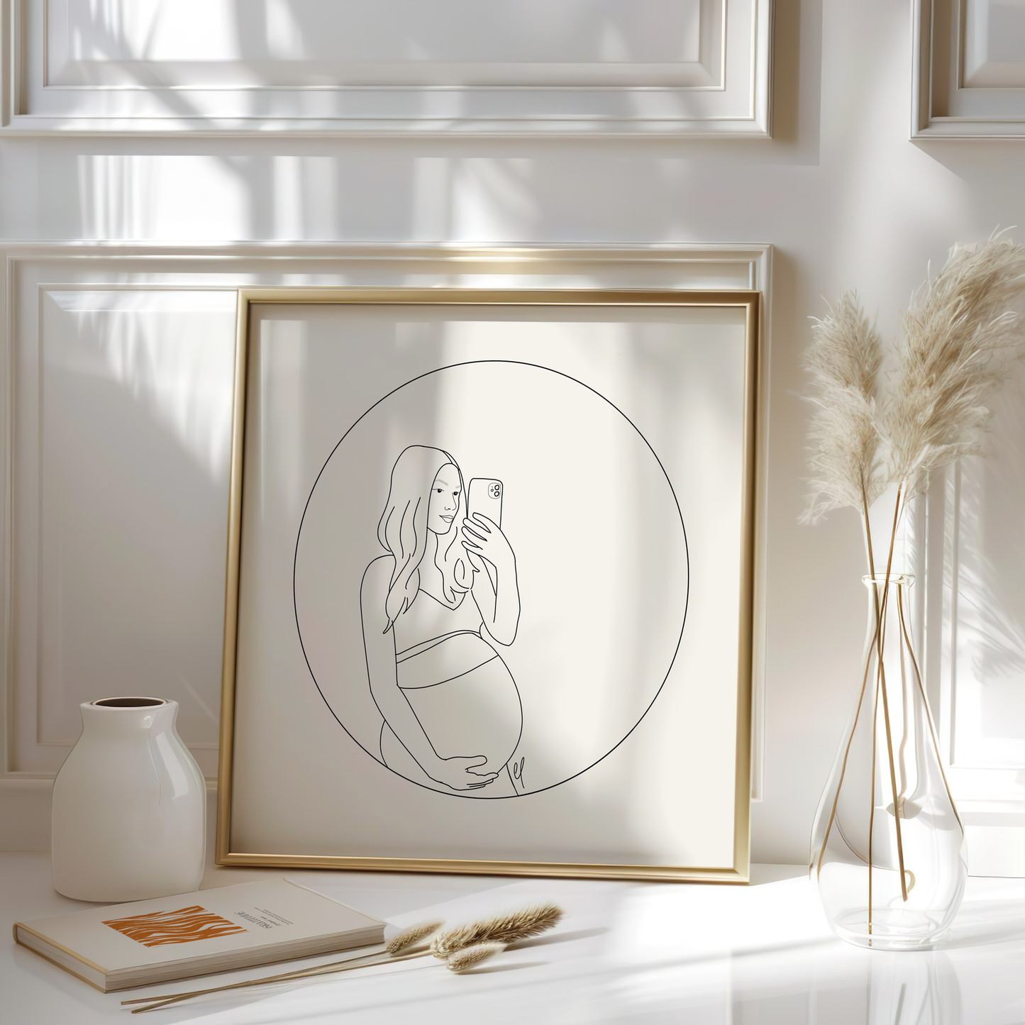 Minimalist Line Custom Portrait (6 day turnaround time)