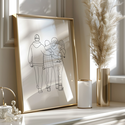 Minimalist Line Custom Portrait (6 day turnaround time)